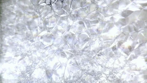 Beautiful soap foam pattern with ink drops in it Stock Footage 124443100