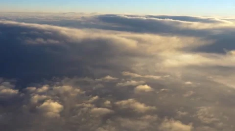 Beautiful soft sunset cloudscape aerial Vídeo Stock 54908690