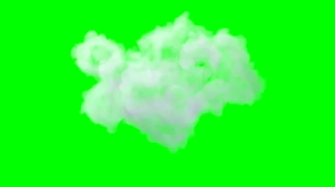 Beautiful soft white cloud isolated on greenscreen, with alpha channel, 4K Stock Footage 51211001