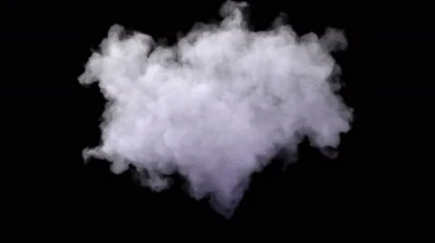 Beautiful soft white cloud isolated on black background Stock Footage 51211015