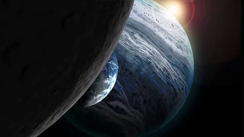 Beautiful solar system Stock Footage 86235241