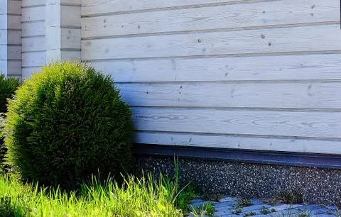 Beautiful solid log house for living. Stock Photos