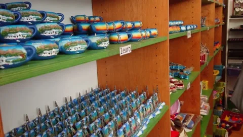 Beautiful Souvenirs On The Shelf Video stock 229541786