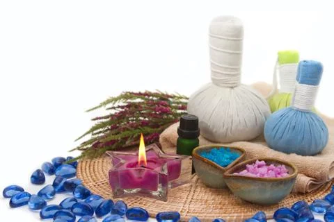 Beautiful spa setting Stock Photos