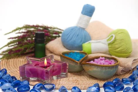 Beautiful spa setting Stock Photos