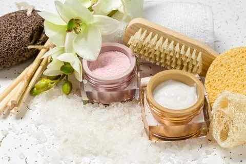 Beautiful spa setting Stock Photos