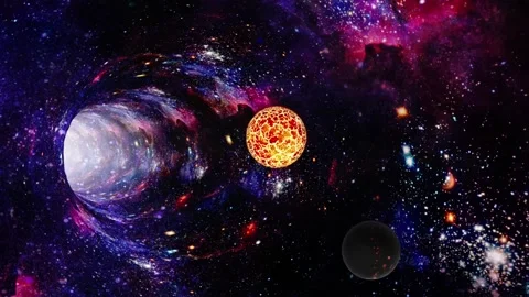 Beautiful space black hole Stock Footage 211587040