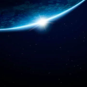 Beautiful space earth background Stock Illustration