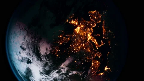 Beautiful space view of the Earth with cloud formation Stock Footage 187048342