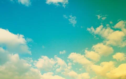 Beautiful sparse clouds in the blue sky Stock Photos