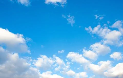 Beautiful sparse clouds in the blue sky Stock Photos