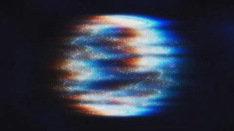 Beautiful sphere of blue particles with warm reflective light. Stock Footage 291344853