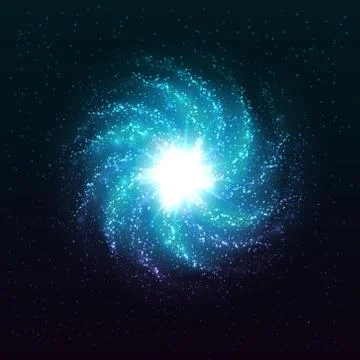 Beautiful spiral vector galaxy Stock Illustration