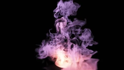 A beautiful splash of light streams of smoke in gentle lilac-pink tones that Stock Footage 167658782