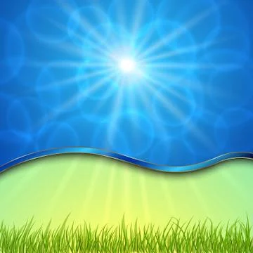 Beautiful spring background with curve Stock Illustration