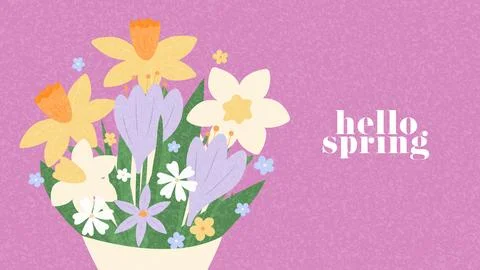 Beautiful spring banner template Stock Illustration