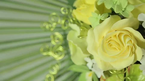 Beautiful spring flower applique close up Stock Footage 61328072