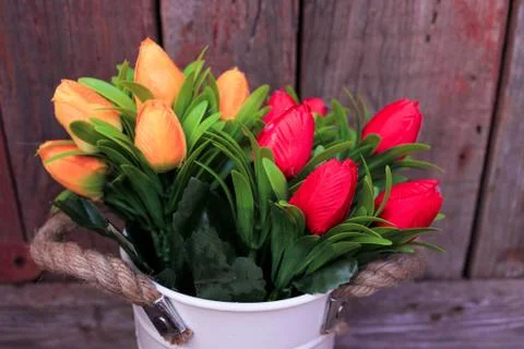 Beautiful spring flower composition.  Stock Photos