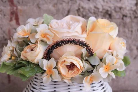 Beautiful spring flower composition.  Stock Photos