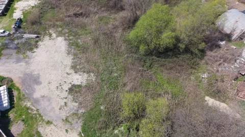 Beautiful Spring Forest Meadow Captured From Scenic Aerial Drone View Today Stock Footage 332939037