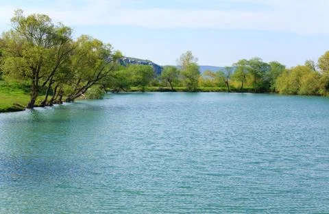 Beautiful  spring lake Stock Photos