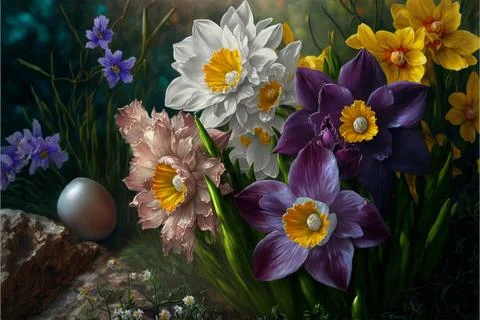 Beautiful Spring Meadow, Seasons Stock Illustration