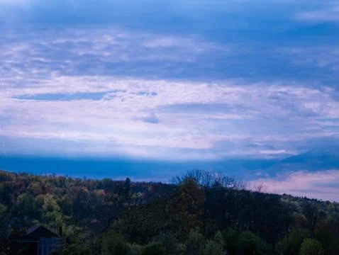Beautiful Spring Sunset Sky Stock Photos