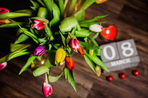 Beautiful spring tulips  Foto stock
