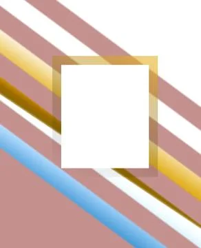 Beautiful Square Frame With Stripe Background. Stock Illustration
