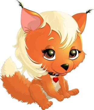 Beautiful squirrel on a white background Stock Illustration