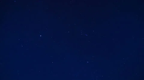 Beautiful starry movement in the night sky Stock Footage 34692251