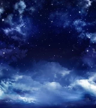 Beautiful starry sky, space background Illustrazione stock