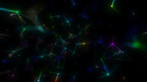 Beautiful stars rotate.Connection structure , 3d animation abstract background Stock Footage 101489605