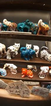 Beautiful stone animals for display Stock Photos