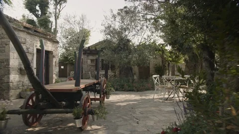 Beautiful stone courtyard, Скщфешф Stock Footage 108676171