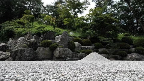 Beautiful stone garden.low perspective. Stock Footage 156787197
