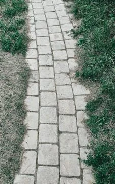 Beautiful stone path leading into the distance Stock Photos