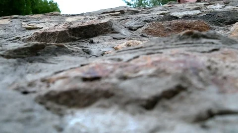 Beautiful stone wall Stock Footage 91338502