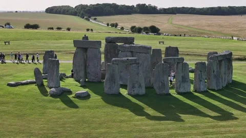 Beautiful Stonehenge Drone View Close-Up, Circling the Stones, Wiltshire 4K Video stock 247033809