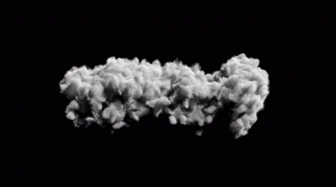Beautiful storm cloud isolated on black background with alpha Stock Footage 50379424
