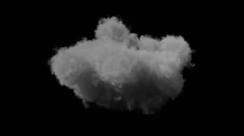 Beautiful storm cloud isolated on black background with alpha Stock Footage 50616952