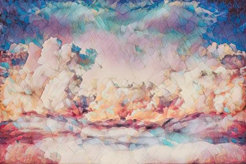 Beautiful storm clouds, sky cloud background and mosaic structure. Stock Illustration