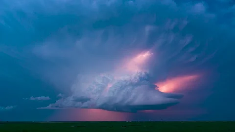 Beautiful storm in the plains Stock Footage 272695543