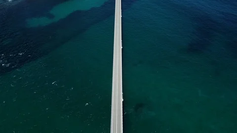 The beautiful straight bridge Stock Footage 86235755
