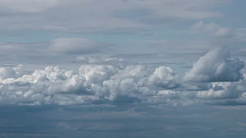 The beautiful stream of clouds in the summer sky. time lapse Stock Footage 132597596