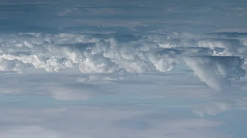 The beautiful stream of clouds in the summer sky. time lapse Video stock 132597597