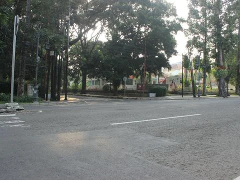 The beautiful streets created are empty due to the pandemic Stock Photos