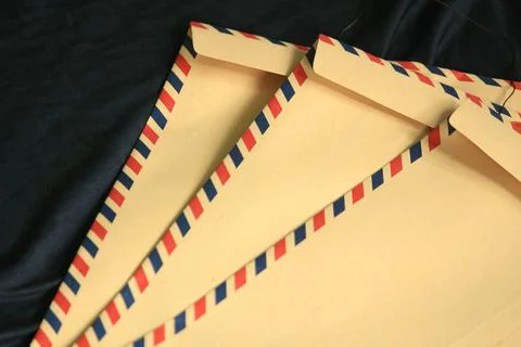 Beautiful striped pattern in brown envelope Stock Photos