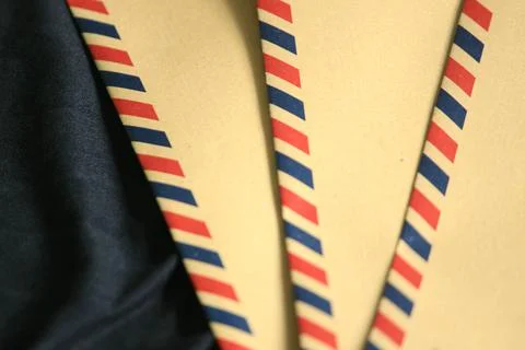 Beautiful striped pattern in brown envelope Stock Photos