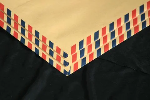 Beautiful striped pattern in brown envelope Stock Photos